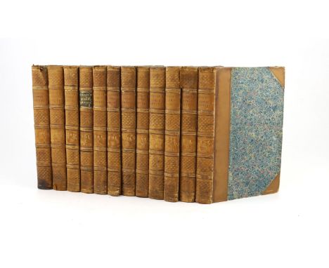 ° ° Gibbon, Edward - The History of the Decline and Fall of the Roman Empire, 12 vols, 8vo, half calf, with portrait frontisp