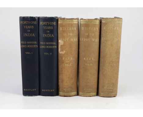 ° ° Kaye, John William, Sir - A History of the Sepoy War in India, 3 vols, mixed editions (vol.I, 1872, vol.II 1870, vol. III