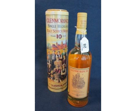 The Glenmorangie 10 years old single Highland malt Scotch whisky in original tin presentation box. 70cl, 40% volume.(B.P. 24%