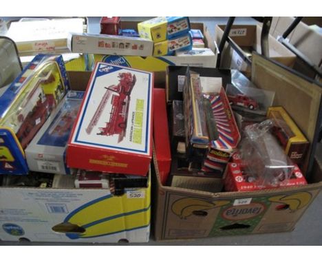 Two boxes of model diecast vehicles, many in original packaging to include; The Beatles Yellow Submarine, Matchbox M-10, Corg