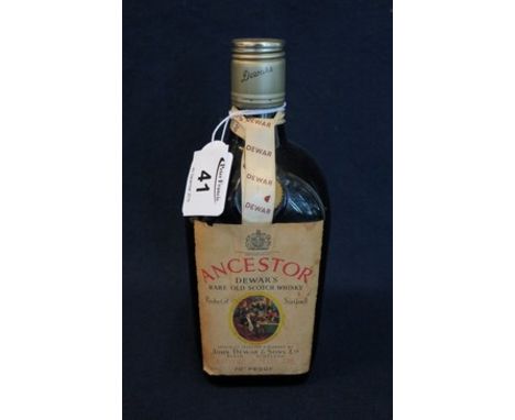 Ancestor Dewar's rare old Scotch whisky, specially selected by John Dewar & Sons Ltd, Perth, Scotland. 70% proof, sealed. (B.