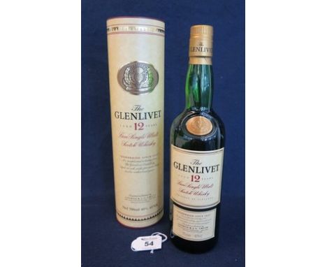 The Glenlivet aged 12 years pure single malt Scotch whisky, distilled in Scotland by George &amp; J.G. Smith, 70cl, 40% volum