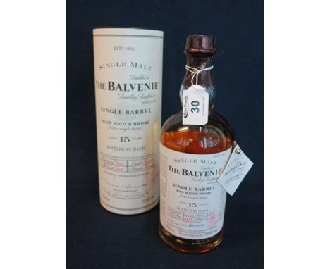 The Balvenie single malt single barrel Scotch whisky, aged 15 years, bottled by hand, bottling date 2000, cask no. 6289, in o