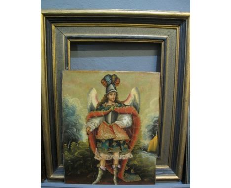 Continental school (19th Century), full length portrait study possibly of Louis XIV 'The Sun King', oils on canvas, 38 x 30cm