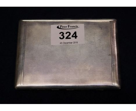 A silver engine turned cigarette case, 5.57 troy ozs approx. (B.P. 24% incl. VAT)