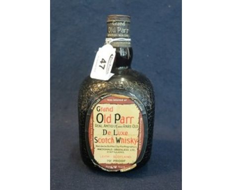 Grand Old Parr 'real antique and rare old deluxe' Scotch whisky, blended and bottled by McDonald Greenlees Ltd distillers, Le