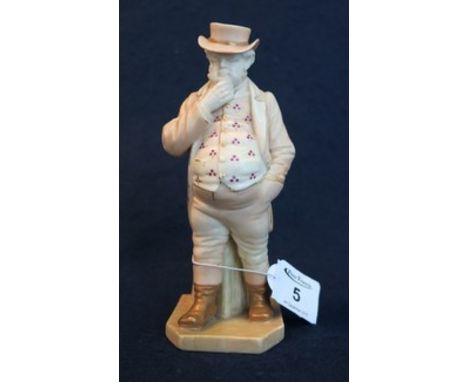 Royal Worcester blush ivory porcelain figure of John Bull, model no. 851, puce printed marks to base. (B.P. 24% incl. VAT) CO