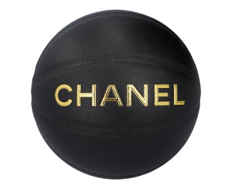 CHANEL Basketball "BALLON DE BASKET", Koll.: Métier d´Art "Paris-New York", Pre Fall 2019. SAMMLERSTÜCK ! RARITÄT ! Schwarzer