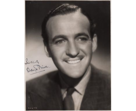  NIVEN DAVID: (1910-1983) British Actor, Academy Award winner. Vintage signed 7.5 x 9.5 photograph of Niven in a head and sho