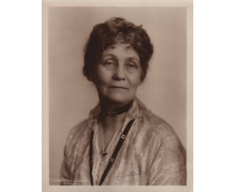 PANKHUSRT EMMELINE: (1858-1928) English Leader of the Suffragette Movement. An excellent vintage signed sepia 8 x 10 photogra