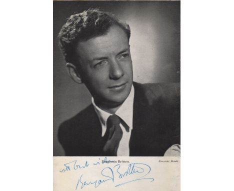  BRITTEN BENJAMIN: (1913-1976) English Composer. Book signed, a paperback edition of Peter Grimes, Sadler's Wells Opera Books