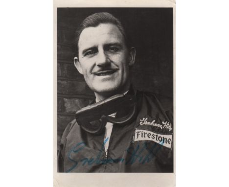  HILL GRAHAM: (1929-1975) English Motor Racing Driver, Formula One World Champion 1962 & 1968. Signed 4 x 6 photograph of Hil