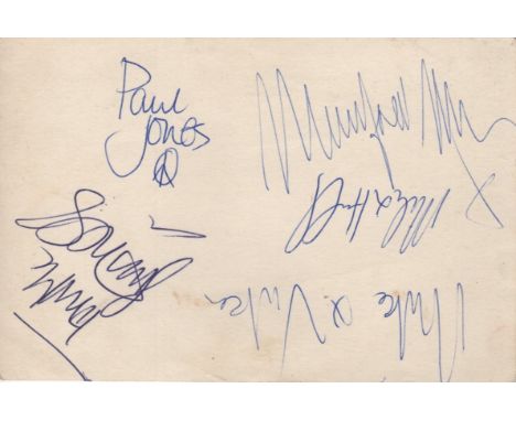  POPULAR MUSIC: Small selection of signed and multiple signed cards, album pages, postcard photographs etc., by various 1960'