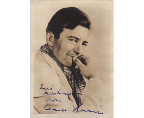  RAINS CLAUDE: (1889-1967) English Actor, famous for his role as Captain Renault in Casablanca (1942). Vintage signed and ins