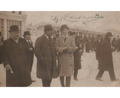 CARPENTIER GEORGES: (1894-1975) French Boxer, World Light Heavyweight Champion 1920-22. Vintage signed sepia postcard photogr