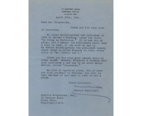 LITERATURE: Selection of A.Ls.S. and T.Ls.S. by various literary figures, historians, biographers etc., all to Neville Braybr