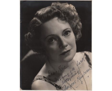  RAMBEAU MARJORIE: (1889-1970) American Actress. Vintage signed and inscribed 7.5 x 9.5 photograph of the actress in a close-