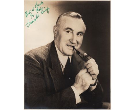  CRISP DONALD: (1882-1974) English Actor, Academy Award winner. Vintage signed and inscribed sepia 7.5 x 9.5 photograph of Cr