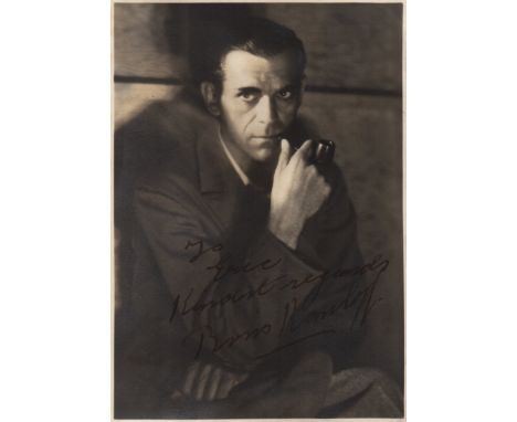  KARLOFF BORIS (1887-1969) English Actor, famous for his portrayal of Frankenstein's monster in Frankenstein (1931). Vintage 