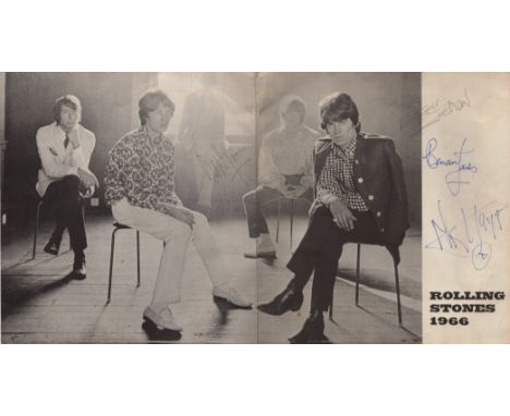  ROLLING STONES THE: A good vintage signed square folio printed concert programme from The Rolling Stones tour of America fro