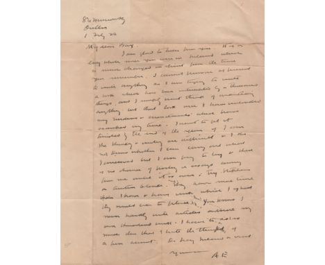 LITERATURE: Small selection of A.Ls.S. by various authors, poets, critics etc., including George William Russell (signed AE w