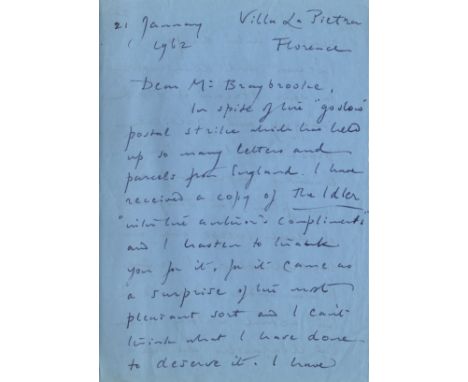 LITERATURE: Selection of A.Ls.S. and T.Ls.S. by various British writers and novelists etc., most to Neville Braybrooke, inclu
