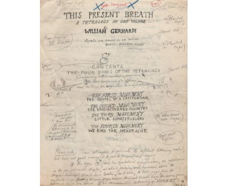 GERHARDIE WILLIAM: (1895-1977) Anglo-Russian Novelist and Playwright, one of the most critically acclaimed English writers of