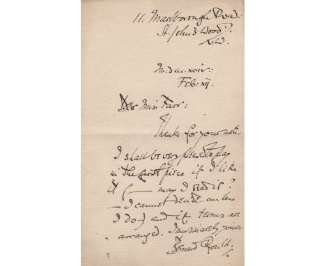 ARTISTS: Selection of signed A.Ls.S. (2) and sketches (2), by various artists, including Bernard Partridge (A.L.S., signed wi