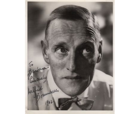  BRAMBELL WILFRID: (1912-1985) Irish Actor. Vintage signed and inscribed 6.5 x 8.5 photograph of Brambell in a close-up head 