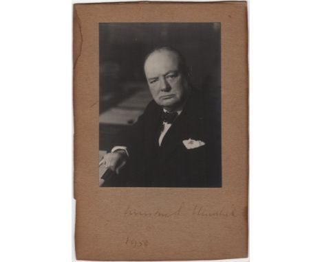 CHURCHILL WINSTON S.: (1874-1965) British Prime Minister 1940-45, 1951-55. Nobel Prize winner for Literature, 1953. Vintage s