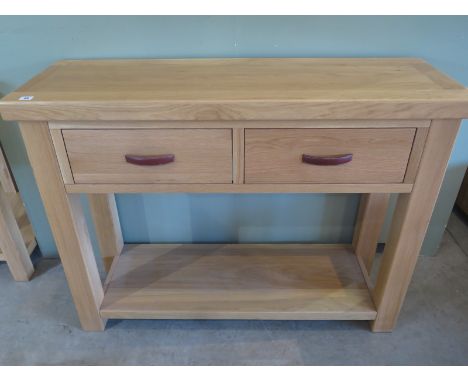 A large Imperial two drawer console table - W120cm x D40cm x H90cm 