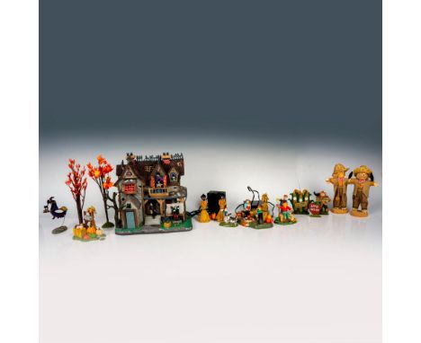 The collection features the animated, musical Boogiemen's Hangout, Midnight's Last Ride Witch figurine, battery operated Wein