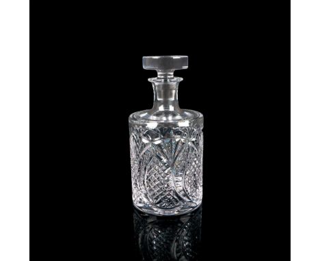 Elegant decanter with stopper, intricately detailed with iconic stylized seahorse pattern. Waterford etched backstamp. This i
