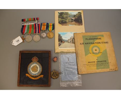 A First and Second World War medal group comprising WWI British War medal and Victory medal (both named to R. E. Pickering , 