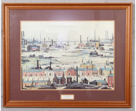 L. S. Lowry framed print, Industrial landscape 1950  