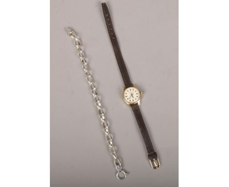 A Ingersoll manual wristwatch to include a silver bracelet  