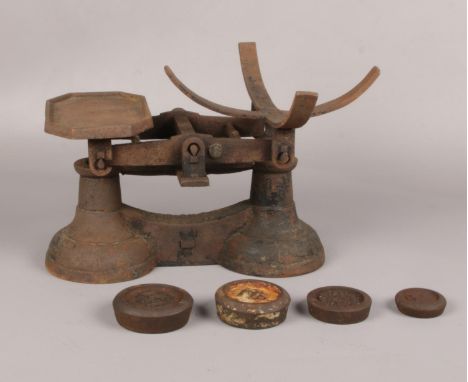 Vintage weighing scales and weights  