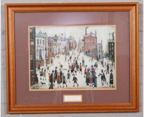 L.S. Lowry framed print, A Village Square  