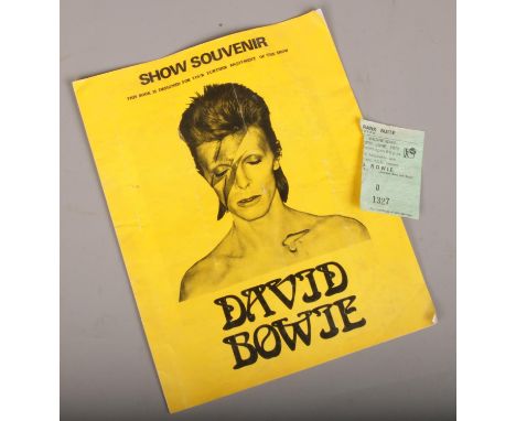 A David Bowie programme along with concert ticket half dated 27th June 1973.  
