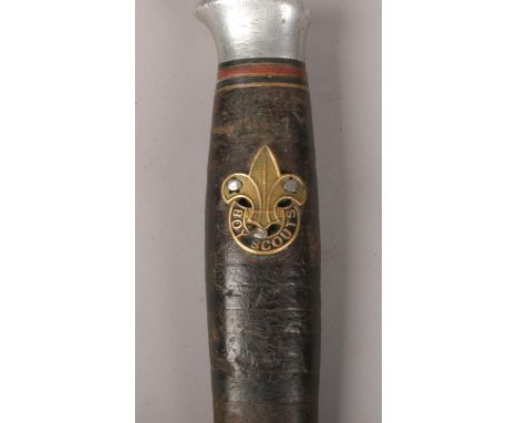 A Boy Scout knife in case to include a group of vintage kitchen knives  