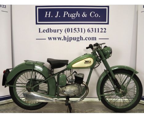 BSA Bantam D1 motorcycle.Frame No. YD1 11104Engine No. 14009Part of a private collection. Engine turns over with compression.