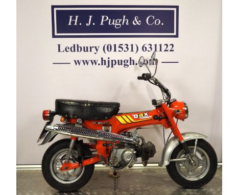 Honda ST70 DAX Monkey bike. 1977. 70ccFrame No. 6017405Engine No. ST70E-6107484 ( Doesn't match V5)New engine has been fitted