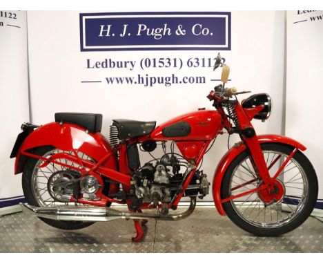 Moto Guzzi PL250 motorcycle. 1939. 247ccFrame No. 5PL7410Engine No. P44567Part of a deceased estate. Engine turns over with c
