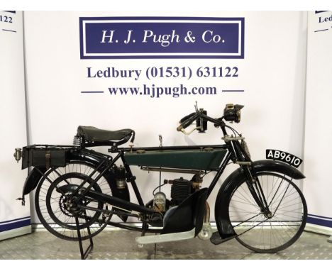 Royal Enfield Model 200 2 1/4 HP motorcycle. 1919. Engine No. E5151Part of a private collection. Been in current ownership si