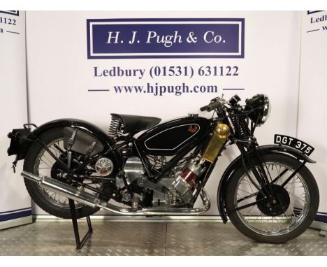 Scott Flying Squirrel motorcycle. 596cc. 1936Frame No. 4293Engine No. DPY4349Has undergone a complete nut and bolt restoratio