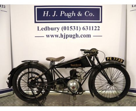 Francis Barnett motorcycle project. 1925. 147ccFrame No. 10207Engine No. W48756Part of a deceased estate. Has been dry stored