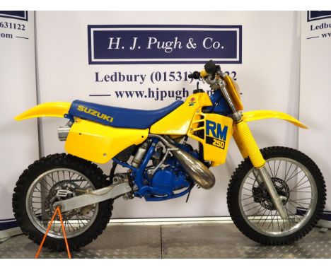Suzuki RM250 J motocross bike. 1988. 250cc.Runs and rides. Has had a full nut and bolt rebuild, engine built by Steve Clither