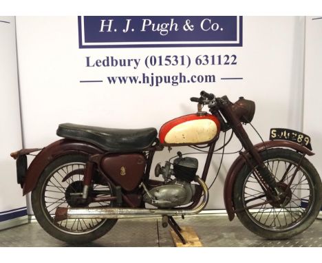 BSA Bantam D5 motorcycle. 1958. 175ccFrame No. FD57548Engine No. ED5B6113 (doesn't match V5)Engine turns over and gears selec
