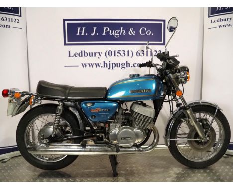 Suzuki GT500 motorcycle. 1976. 493ccFrame No. 98632 (V5 states 98682)Engine No. T500 98632 (V5 states 81760)Runs and was last