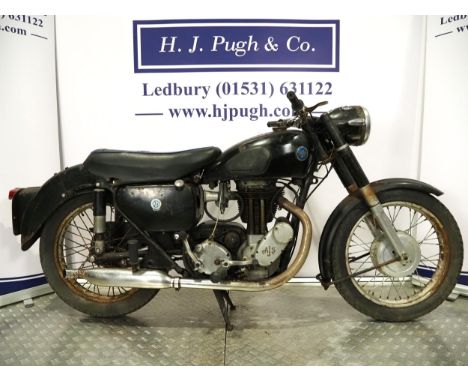 AJS motorcycle. 1952. 347ccFrame No. A82582Engine No. 48/18 6714 (V5 states 16171)Engine turns over with compression. MOT unt